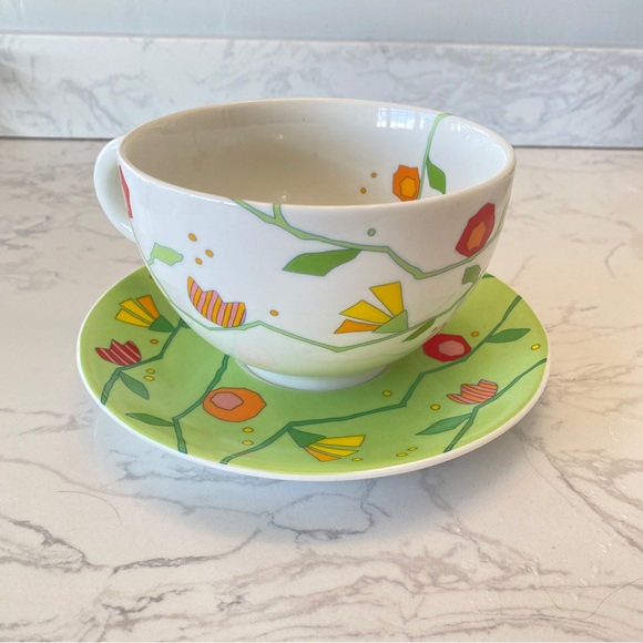 Haba Whimsical ceramic mug and saucer, NWOT, rare - Picture 2 of 7
